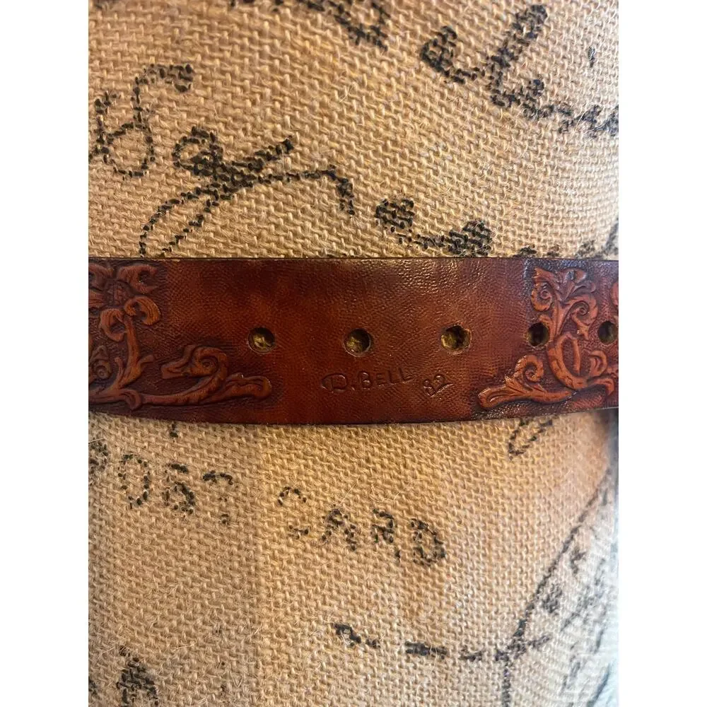 Leather Wyoming Belt Siskiyou Leather & Buckle Co 1982 Statehood 44th State